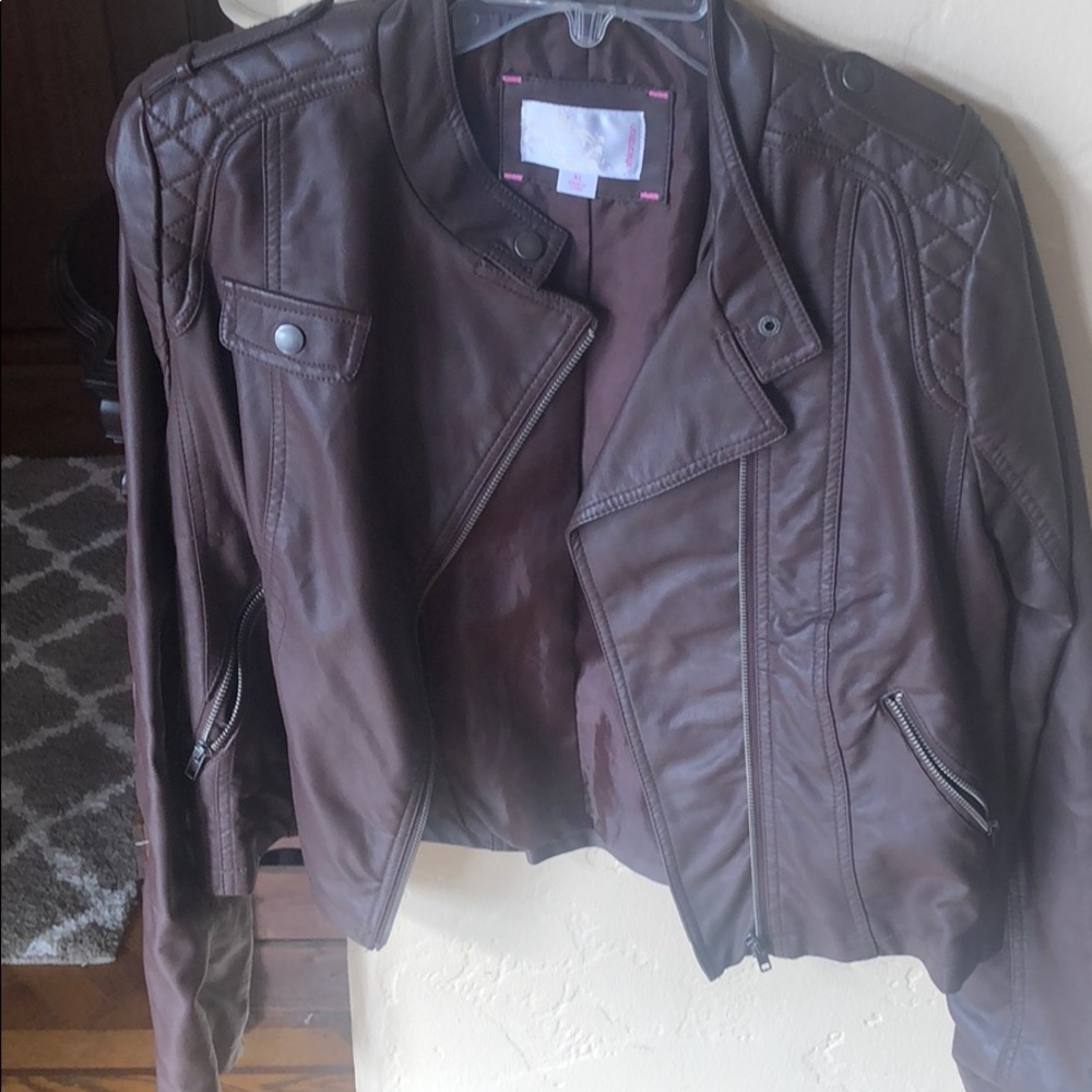 Brown pleather jacket
